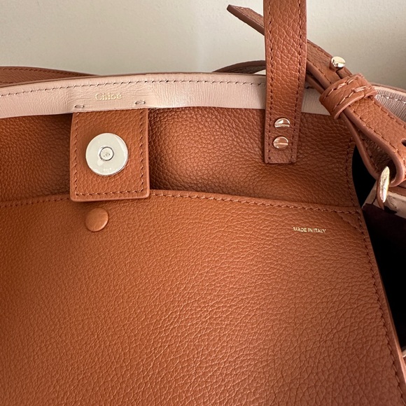 Chloe Caramel Leather Tote Bag - Picture 9 of 13